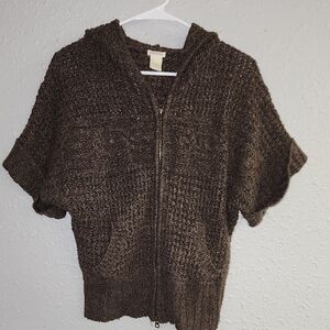 Maurices Dark Brown Knit Hoodie